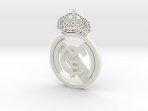 Real Madrid Badge Keychain in White Natural Versatile Plastic