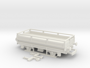 HO/OO Freelance 1-Plank Wagon Bachmann in White Natural Versatile Plastic
