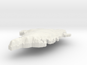 Greenland Terrain Pendant in White Natural Versatile Plastic