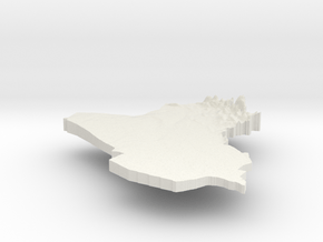 Iraq Terrain Pendant in White Natural Versatile Plastic