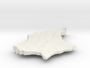 Luxembourg Terrain Pendant in White Natural Versatile Plastic