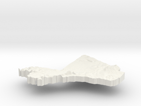 Mali Terrain Pendant in White Natural Versatile Plastic