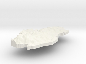 Qatar Terrain Pendant in White Natural Versatile Plastic