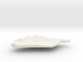 Syria Terrain Pendant in White Natural Versatile Plastic