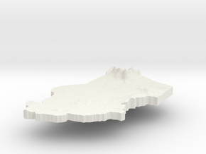 Chad Terrain Pendant in White Natural Versatile Plastic