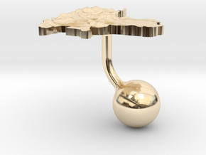 Thailand Terrain Cufflink - Ball in 14k Gold Plated Brass