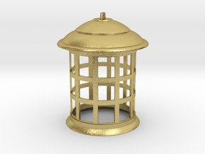 1/10 Scale TARDIS Lamp w/ Bottom Hole v.2 in Natural Brass