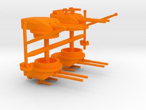 1/700 A-H Battle Cruiser Design Id Main Armament in Orange Smooth Versatile Plastic