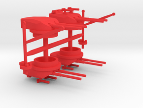 1/600 A-H Battle Cruiser Design Id Main Armament in Red Smooth Versatile Plastic