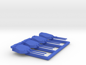 1/350 14in/45 (356mm) Twin Turrets in Blue Smooth Versatile Plastic