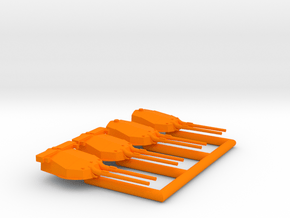 1/350 14in/45 (356mm) Twin Turrets in Orange Smooth Versatile Plastic