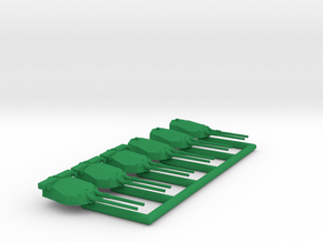 1/350 14in/45 (356mm) Twin Turrets in Green Smooth Versatile Plastic