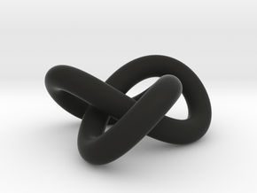 Torus Knot in Black Natural Versatile Plastic