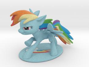 My Little Pony - Rainbow Dash Posed in Natural Full Color Nylon 12 (MJF)