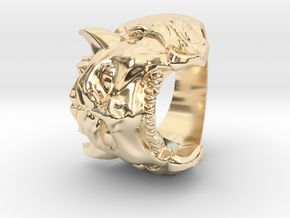 Horned US9 in 14k Gold Plated Brass