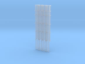 'HO Scale' - (4) 30' Caged Ladder in Tan Fine Detail Plastic