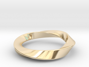 Mobius - minimalist ring, modern, avant garde in 14K Yellow Gold