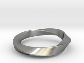 Mobius - minimalist ring, modern, avant garde in Natural Silver