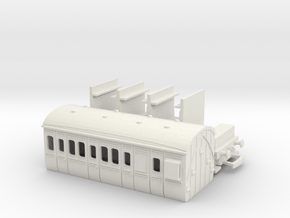 HO/OO Hornby 2-axle style Brake 3rd class Bachmann in White Natural Versatile Plastic