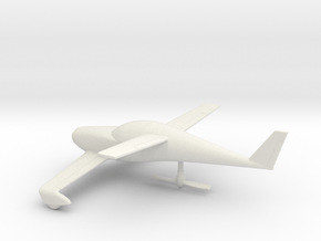 Rutan Model 54 Quickie Q2 in White Natural Versatile Plastic: 1:64 - S