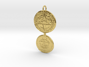 Lord Zeus Tetragrammaton Lottery Talisman in Polished Brass