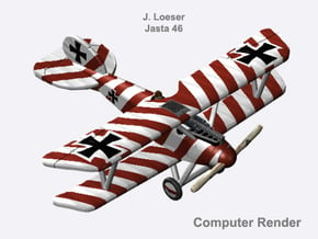 Josef Loeser Albatros D.III (full color) in Natural Full Color Nylon 12 (MJF)