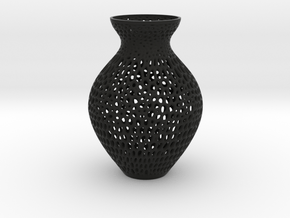 Segment Vase in Black Smooth PA12