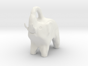 Cute Elephant in White Natural Versatile Plastic