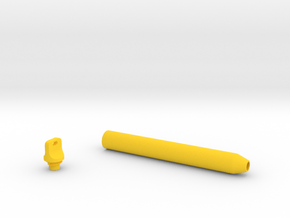 Smooth Marker Pen Grip - small without buttons in Yellow Smooth Versatile Plastic