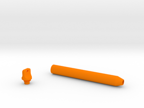 Smooth Marker Pen Grip - small without buttons in Orange Smooth Versatile Plastic