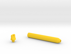 Smooth Marker Pen Grip - medium without buttons in Yellow Smooth Versatile Plastic