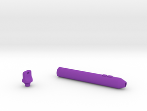 Smooth Marker Pen Grip - medium with buttons in Purple Smooth Versatile Plastic