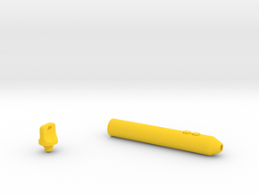 Smooth Marker Pen Grip - large with buttons in Yellow Smooth Versatile Plastic