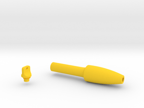 Smooth Conical Pen Grip - small without buttons in Yellow Smooth Versatile Plastic