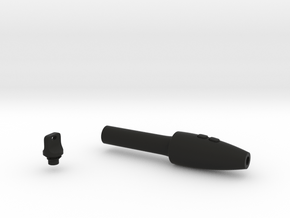 Smooth Conical Pen Grip - small with buttons in Black Smooth Versatile Plastic