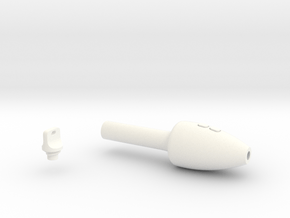 Smooth Conical Pen Grip - medium with buttons in White Smooth Versatile Plastic