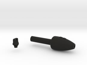 Smooth Conical Pen Grip - medium with buttons in Black Smooth Versatile Plastic