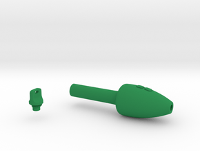 Smooth Conical Pen Grip - medium with buttons in Green Smooth Versatile Plastic