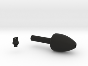 Smooth Conical Pen Grip - large without buttons in Black Smooth Versatile Plastic