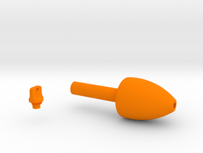 Smooth Conical Pen Grip - large without buttons in Orange Smooth Versatile Plastic