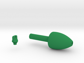 Smooth Conical Pen Grip - large without buttons in Green Smooth Versatile Plastic