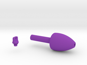 Smooth Conical Pen Grip - large without buttons in Purple Smooth Versatile Plastic
