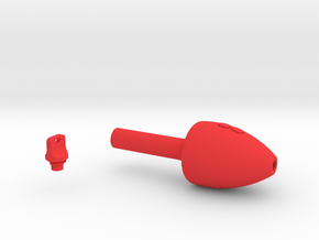 Smooth Conical Pen Grip - large with buttons in Red Smooth Versatile Plastic