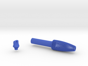 Textured Conical Pen Grip - small without buttons in Blue Processed Versatile Plastic