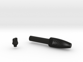 Textured Conical Pen Grip - small without buttons in Black Smooth Versatile Plastic