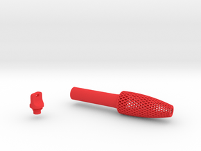 Textured Conical Pen Grip - small without buttons in Red Smooth Versatile Plastic
