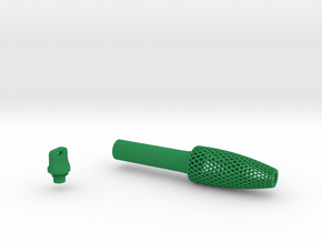 Textured Conical Pen Grip - small without buttons in Green Smooth Versatile Plastic