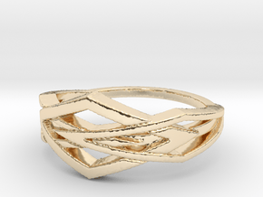 Criss Crossings Ring in 14k Gold Plated Brass: 6.5 / 52.75