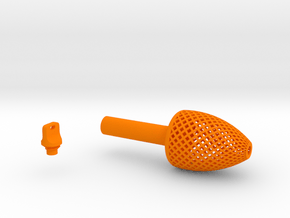 Textured Conical Pen Grip - large without buttons in Orange Smooth Versatile Plastic