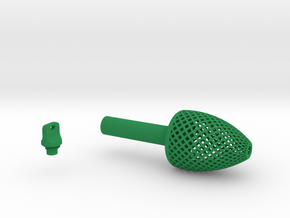 Textured Conical Pen Grip - large without buttons in Green Smooth Versatile Plastic